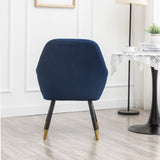 ZUN Tuchico Contemporary Velvet Upholstered Accent Chair, Blue T2574P164264