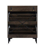 Shoe Cabinet with 2 Flip Drawers& Open Shelves,Modern Entryway Shoe Storage Cabinet, SlimNarrow W679P154753