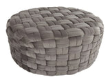 Round 24" Ottoman in Dark Grey Velvet B202P223704