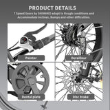 ZUN AOSTIRMOTOR Hot Fat Tire Adults Electric Bicycle 26 In. Electric Mountain Bike, All Terrain e-bike 48287530