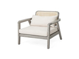 Outdoor Acacia Wood Patio Club Chair, Patio Furniture,Waterproof Thick Cushion Deep Seating for N780P171149G