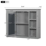 35'' x 27.5'' Medicine Cabinet, Wall Mounted Bathroom Storage Cabinet, Modern Bathroom Wall Cabinet WF322917AAE