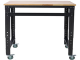 Workbench - 35" Wide Rolling Workbenches for Garage - Adjustable Height, Workshop Tool Bench, Metal W465P190957