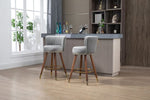 ZUN COOLMORE Counter Height Bar Stools Set 2 for Kitchen Counter Solid Wood Legs with a fixed height W153968290