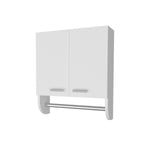 ZUN Goodyear Medicine Cabinet in Melamine With a Towel Bar, White B128P237152