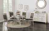 Dining Chairs With Tufted Back, Silver SR011705
