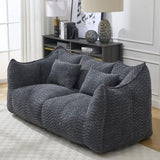 Soft beanbag chair with high resilience foam core for two people. The comfortable square recliner W1996P252276