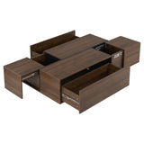 Rectangular Sliding Top Coffee Table with 2 Drawers and 2 Hidden Storage for Living Room 47.2" N735P250955D