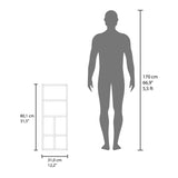 Wall-Mounted Bathroom Cabinet with Door and 4 Open Shelves, White Finish. B128P301383