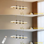 ZUN Javeriah 4 - Light Black/Gold Dimmable LED Pendant Light[No Bulb][Unable to ship on weekends, please 57634655