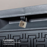 90gal Outdoor Garden Plastic Storage Deck Box Chest Tools Cushions Toys Lockable Seat 01303501