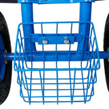 Rolling Garden Scooter Garden Cart Seat with Wheels and Tool Tray, 360 Swivel Seat,Blue--refurbished W465P225508