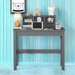 ZUN Grey Writing Desk with Hutch B062P209417