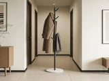 Clothing Rack, Golden Metal Freestanding Heavy Duty Clothes Rack with Marble Base, Multipurpose 83206182