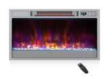25" Electric Fireplace Heater - 6 Flame Modes , Infrared Heating, Sleep Mode & 37039254