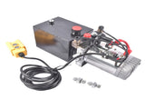 4 Quart Hydraulic Power Unit Double Acting Pump 3200 PSI 12V DC Dump Trailer Hydraulic Pump SAE 6 76629453