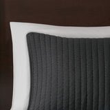 2 Piece Quilt Set Black Twin/Twin XL B035129041