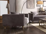 Sidonia Gray Velvet Chair W/Pillow B2726P411572