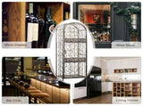 45-Bottle Wrought Iron Jail-Style Wine Rack with Lock 43040864