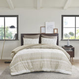King/Cal King 3 Piece Cotton Comforter Set with Chenille Tufting B035128804