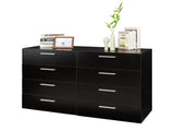 8 Drawer Double Dresser for Bedroom, Wide Storage Cabinet for Living Room Home Entryway, Black 98134933