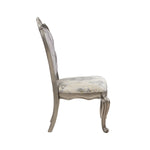 ZUN ACME Ariadne Arm Chair , Velvet & Antique Plantinum Finish DN02283