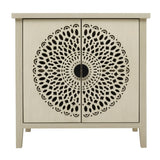 Hollow-Carved 2 Door Accent Cabinet Sideboard Buffet Storage Cabinet with Adjustable Shelf for W688P225282