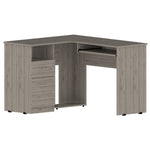 ZUN Raleigh L-Shaped Desk, Two Drawers, One Shelf, CPU Storage B128P148967