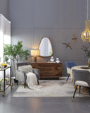 30"x38" Irrgeular Mirror with Wood Frame, Wall Mirror for Living Room Bathroom Entryway W2078126451