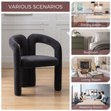 COOLMORE Contemporary Designed Velvet Fabric Upholstered Accent/Dining Chair /Barrel Side Chairs W395103721