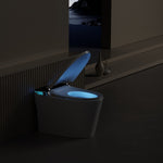 ZUN Smart Toilet with Voice Control and Bubble Shield, Heated Bidet Seat, Smart Toilet with Bidet Built W1872P209969