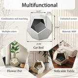 ZUN 25.98'' Modern Pet Furniture Cat Carrier , Sofa Side Table, Planter MDF Multifunctional Furniture, W757P164915