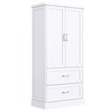 Tall Bathroom Storage Cabinet, Cabinet with Two Doors and Drawers, Adjustable Shelf, MDF Board, N725P178675K