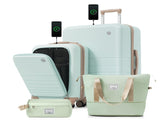 4-Piece Luggage Set with USB Charging Ports - 20in Carry-On 28in Checked 34618801