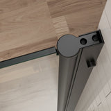 Bifold swing double glass panel shower door 30 in.W x 72 in.H,adjustable frameless shower door with W2269P249433