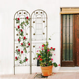 2 Pack Metal Garden Trellis 86.7" x 19.7" Rustproof Trellis for Climbing Plants Outdoor Flower W1586P244400