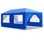 ZUN 10'x20' Outdoor Party Tent with 6 Removable Sidewalls, Waterproof Canopy Patio Wedding Gazebo, Blue 53823303