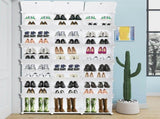 12-Tier Portable 72 Pair Shoe Rack Organizer 36 Grids Tower Shelf Storage Cabinet Stand Expandable 00409728