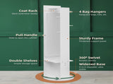 Jewelry Armoire Full Length Mirror 360&deg and Large Capacity Jewelry Organizer Armoire, Mirror 48743098
