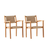 Mauricio Honey Wood Dining Chair - Set of 2 B093121209