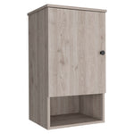 ZUN Medicine Single Door Cabinet 28" H, One Shelf, Two Interior Shelves, Light Gray B097132902