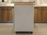 Kitchen Island & Kitchen Cart, Mobile Kitchen Island, Rubber Wood Top, Big & Adjustable Shelf Inside 65915500