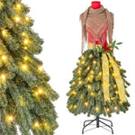 ZUN 5 FT Pre-lit Mannequin Artificial Christmas Tree Dress Form 99641371