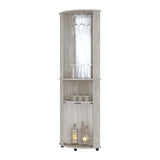 Concrete Gray 3-Tier Shelf Bar Cabinet B062P175171
