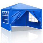 ZUN 10'x10' Gazebo Waterproof Outdoor Canopy Patio Tent Party Tent for Wedding BBQ Cater, Blue 44411827