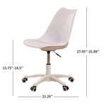 ZUN Armless Office Chair,Ergonomic Small Computer Desk Chair with Wheels,Adjustable Rolling Chair, W2533P171799