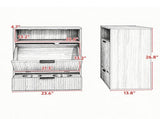 Hidden Dog Feeding Station with Tilt-Out Storage Cabinet, Elevated Pet Feeding Station with 2 Bowls 67277115