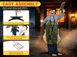 Crawling Zombie Halloween Decoration, Voice & Clap Activated Animated Groundbreak Zombie Prop with 77507655