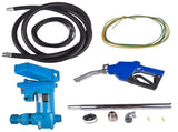High Flow DC Fuel Pump 12 Volt with Automatic Nozzle for Gasoline Kerosene-Blue 66100519