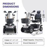 S500-GREY Heavy Duty Mobility Scooter W429P151656